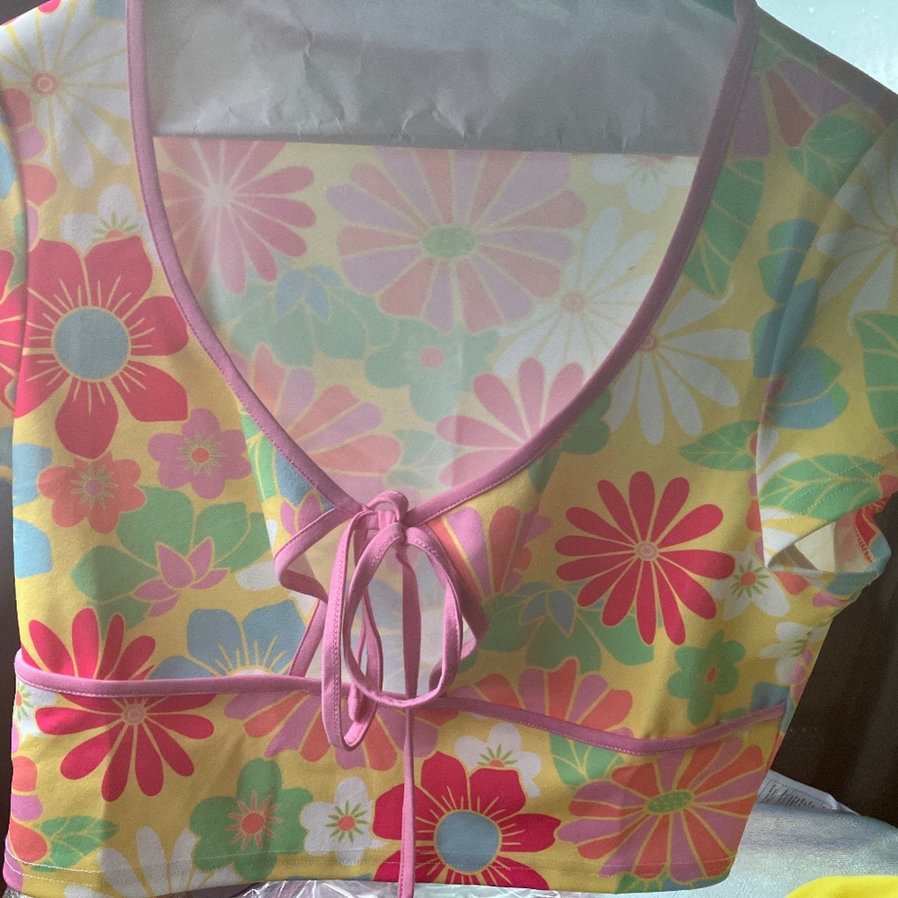 Sugar Thrills Groovy Happenings crop top